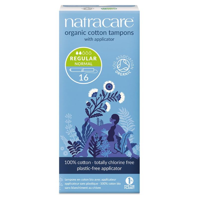 NATRACARE Organic Regular Tampons with Applicator 16 Count Pack of 3 - Image 1